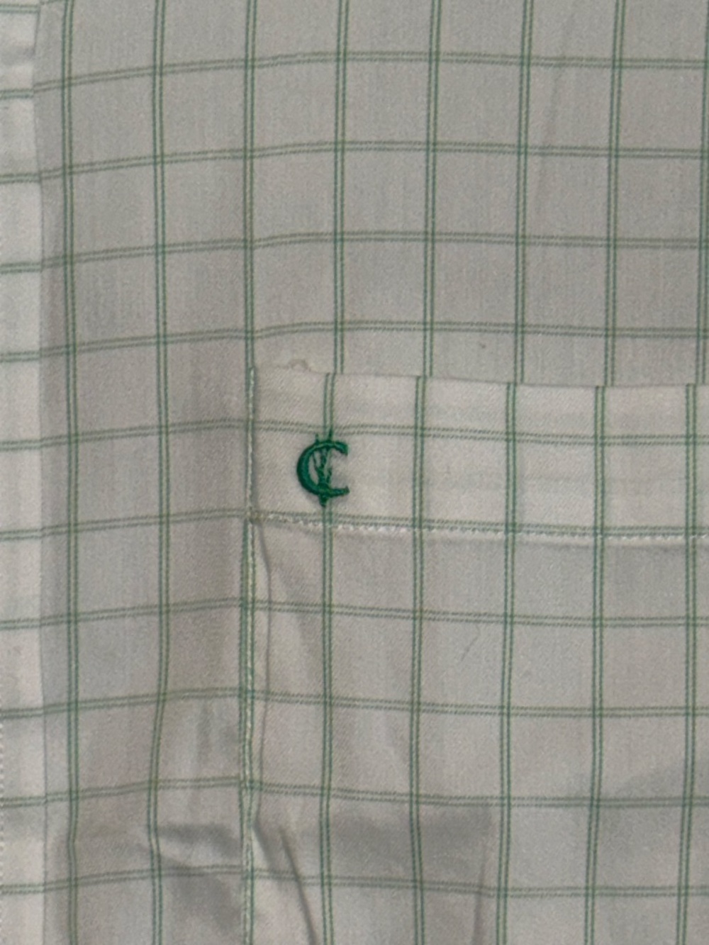 Criquet White Green Check Pearl Snap Short Sleeve Top SZ L NWT Large - Picture 6 of 7
